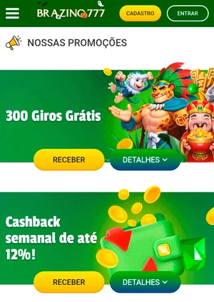 3. Brazino777: 300 giros extras nos melhores cassinos online Brasil