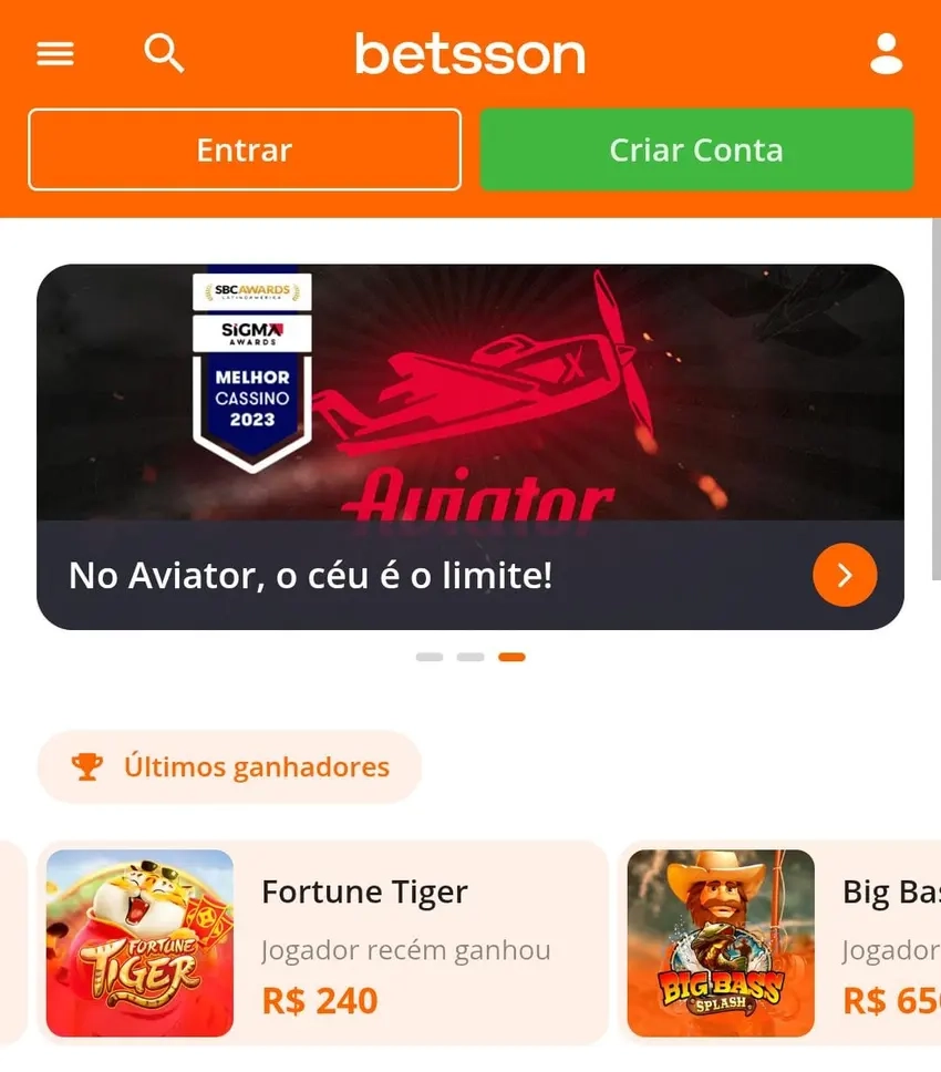 9. Betsson: Fortune Tiger e torneios de jogos – melhores cassinos online