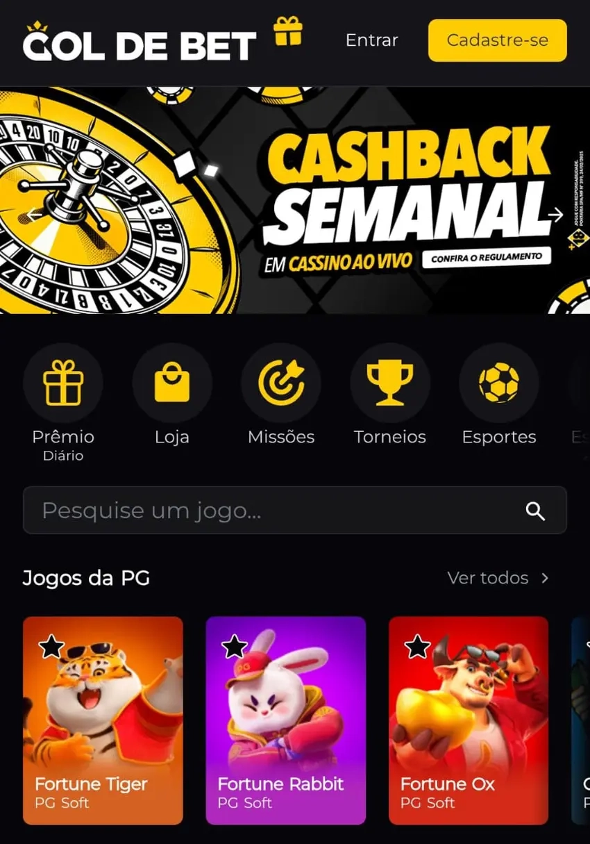 14. Gol de Bet: cassino legalizado com cashback – melhores cassinos online